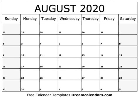 August 2020 Calendar With Holidays Calendar Options