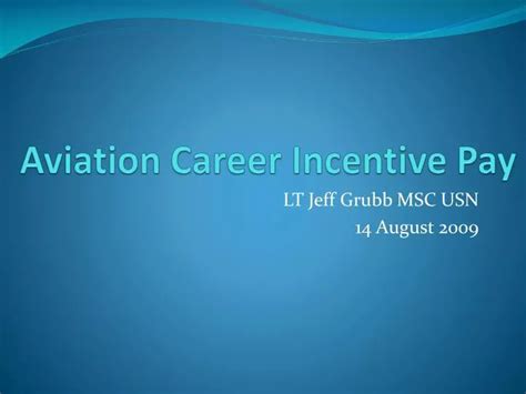 Aviation Career Incentive Pay