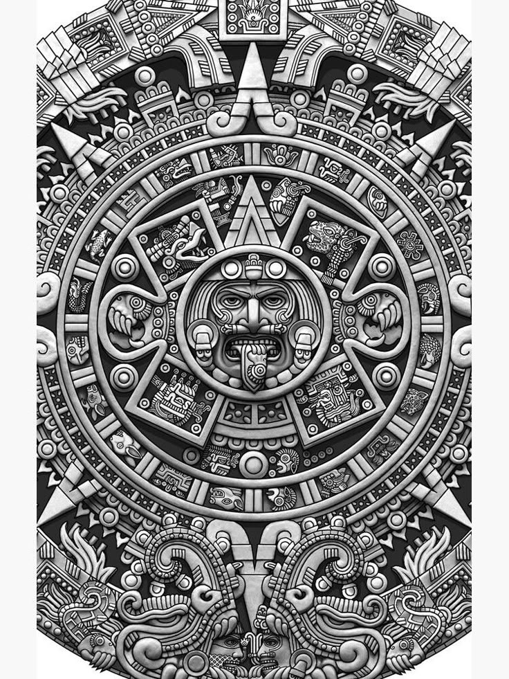 Aztec Calendar Tattoo Designs