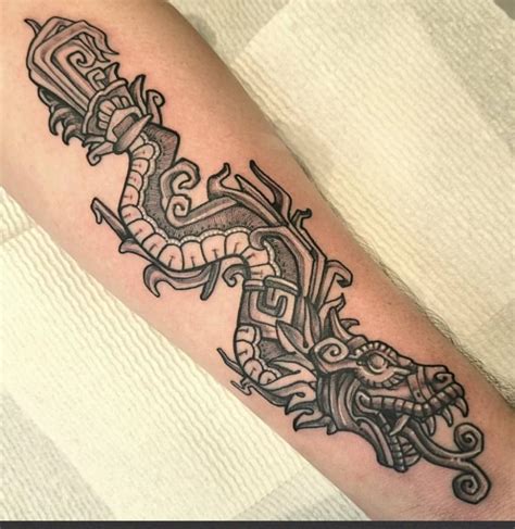 Aztec Quetzalcoatl Tattoo Design