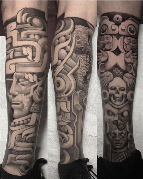 Aztec Tattoo Mexican Men Aztec Tattoo Mexican Arm Tattoos For Guys