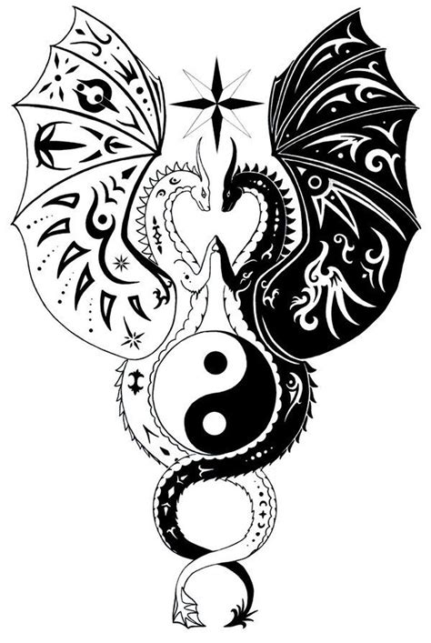 Balance By Ahkuna Tribal Dragon Tattoos Dragon Tattoo Drawing Dragon Tattoo