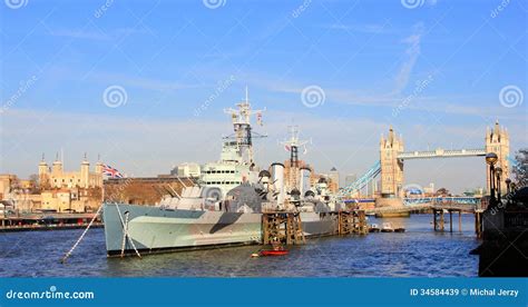 Battleship British Navy In London Editorial Stock Image Image Of