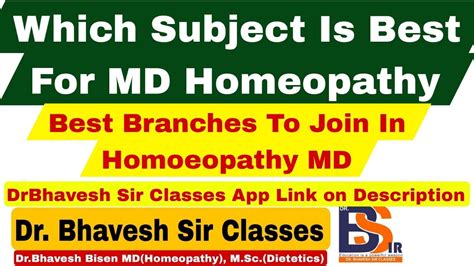 Best Branches To Join In Homeopathy Md Best Subject In Homeopathy Md