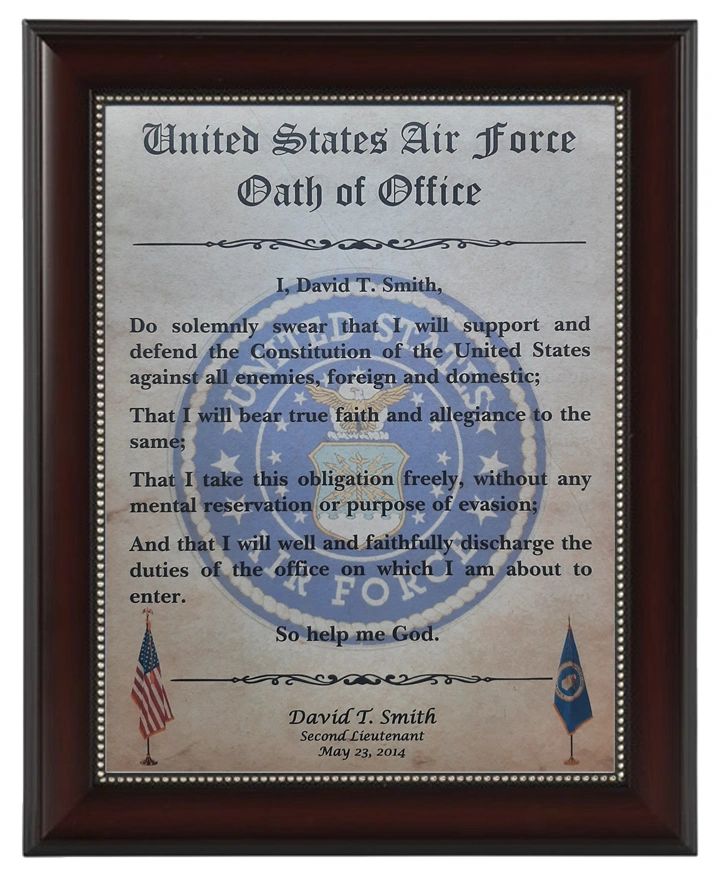 Best Us Navy Officer Oath Of Office Certificate Aged Parchment Framed Matted Personalized