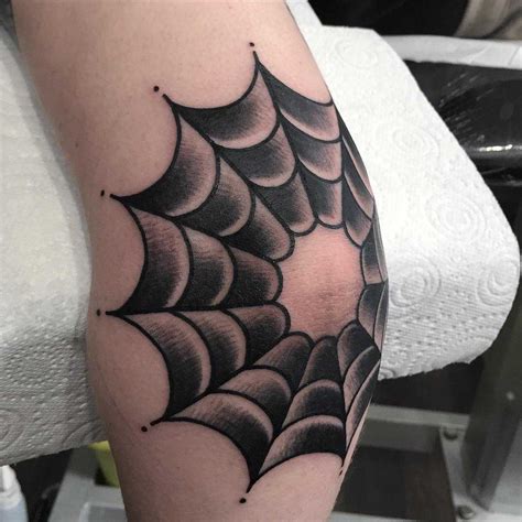 Black Spiderweb Elbow By Luke A Ashley Tattoogrid Net