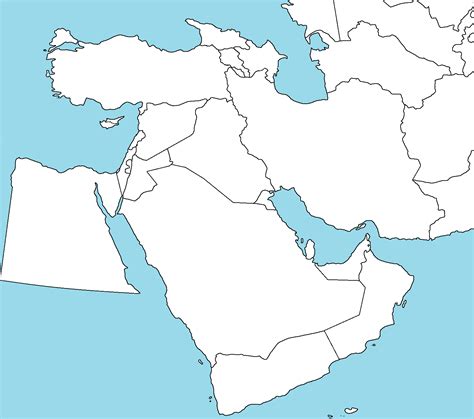 Blank Map Of The Middle East R Mapporn