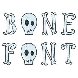 Bone Font Embroidery Font Annthegran