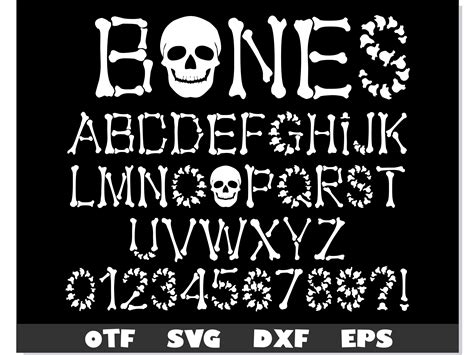 Bones Font Otf Bones Font Svg Halloween Font Svg Hallowee Inspire