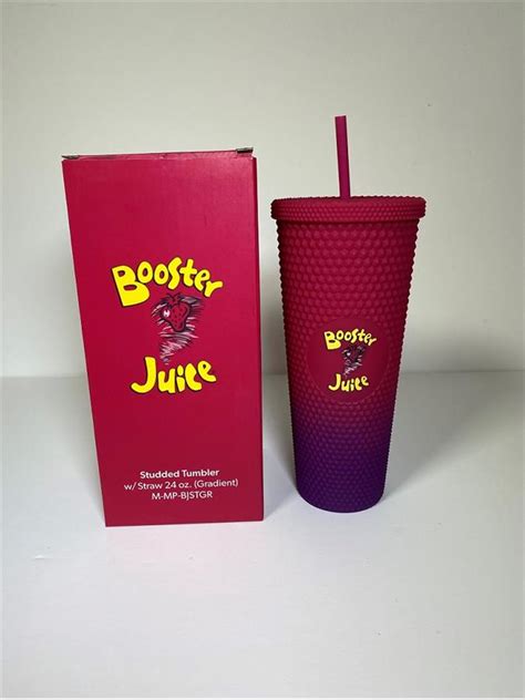 Booster Juice Studded Tumbler W Straw Gradient