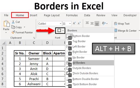 Borders In Excel Laptrinhx