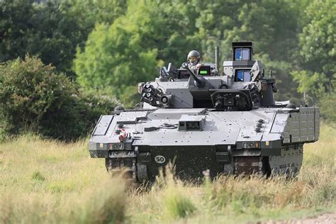 British Army Demonstrates New Ajax Armored Fighting Vehicle During Live