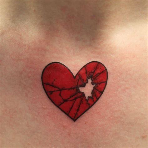 Broken Heart Tattoo Designs Girl Gloss