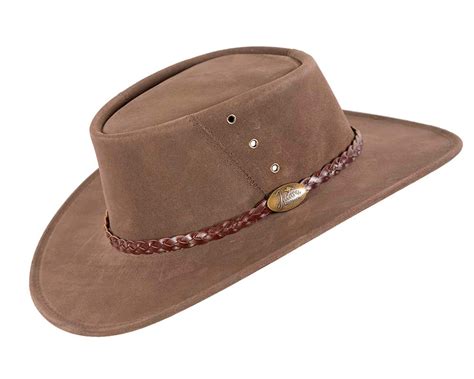 Brown Australian Leather Bush Outback Jacaru Hat Online In Australia