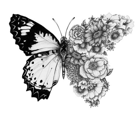 Butterfly In Bloom Mini Art Print By Ecmazur Yellow Butterfly Tattoo