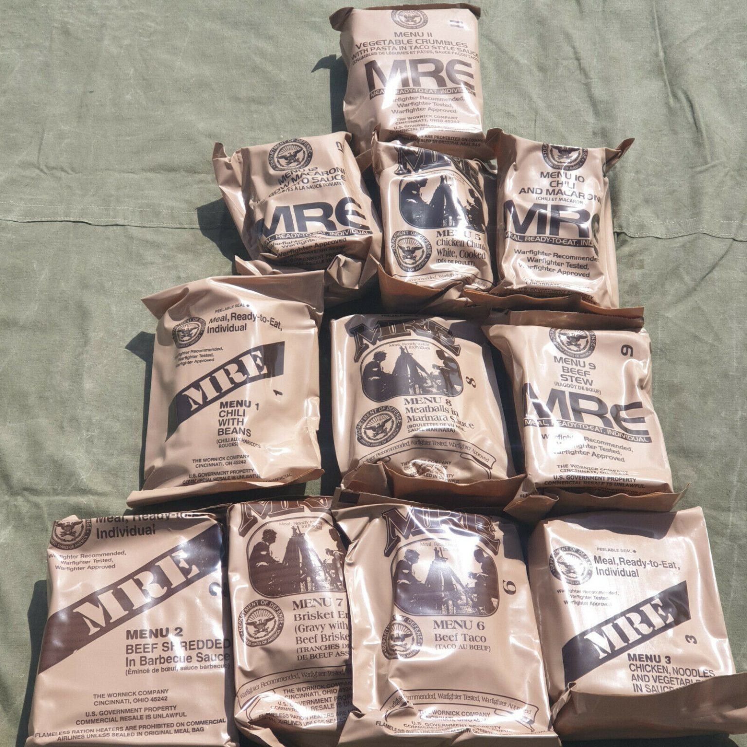 Buy Us Mre Meal Ready To Eat Army Ration Epa Assorted Menus Cheese