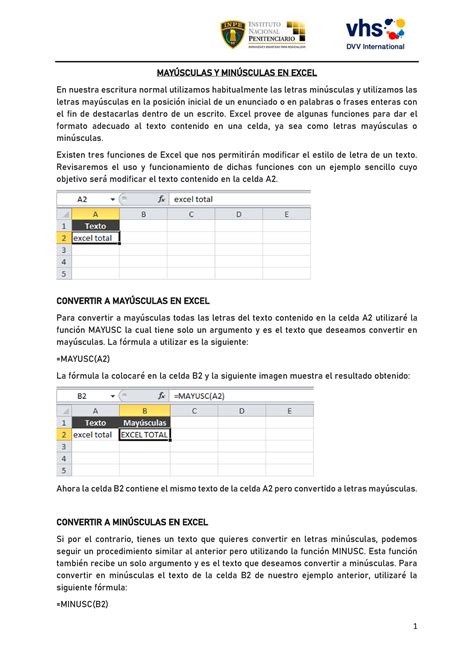 C Mo Cambiar May Sculas A Min Sculas En Excel Y Viceversa