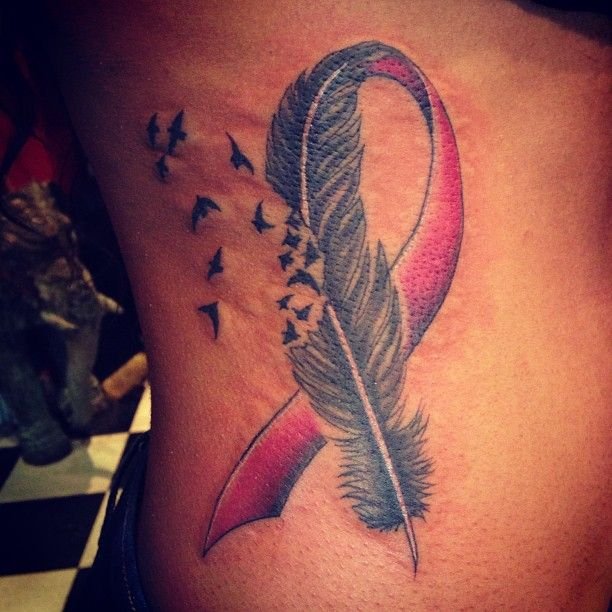 Cancer Ribbon Tattoos Designs Ideas To Give Support To The Sufferers