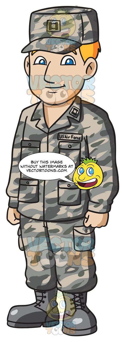 Cartoon A Man Dressed In Us Air Force Airman Battle Uniform Hd Phone