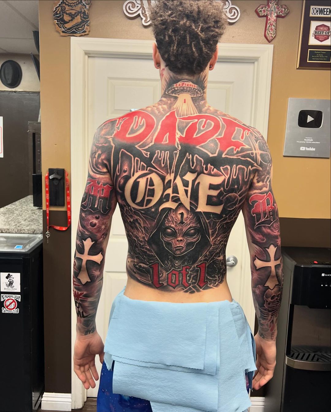 Charlotte Hornets Lamelo Ball Insane New Back Tattoo