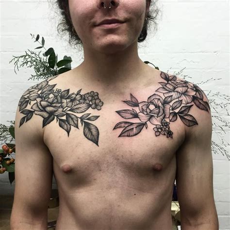 Chest And Shoulder Tattoos