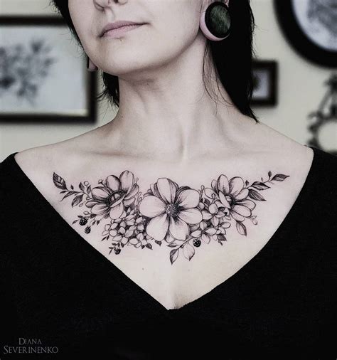 Chest Tattoos For Women Designs