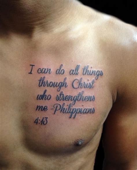 Chest Tattoos With Bible Quotes