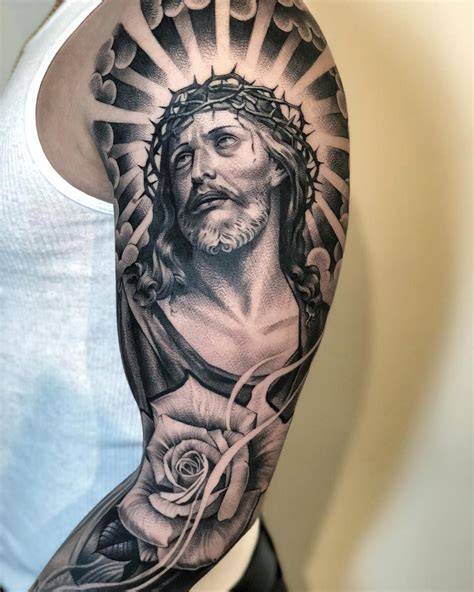 Christian Jesus Tattoo Sleeve