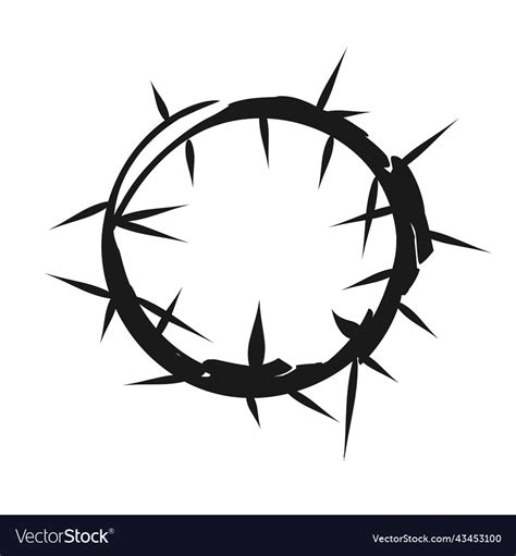 Christian Tattoo Design With A Crown Of Thorns Vector Image