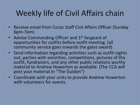 Civil Affairs Officer Roles