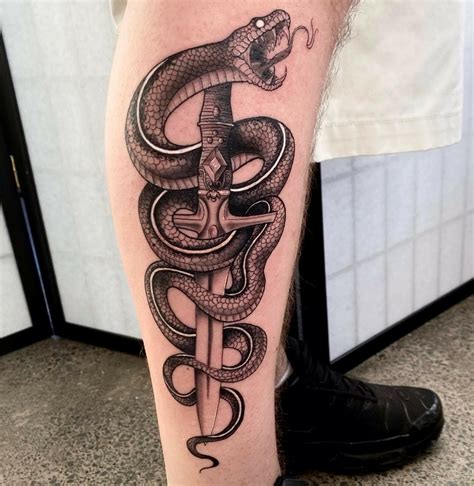 Cobra Tattoo Leg