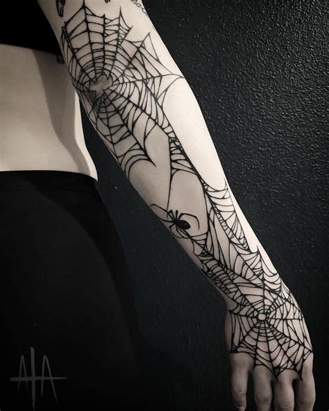 Cobweb Elbow Tattoo Designs