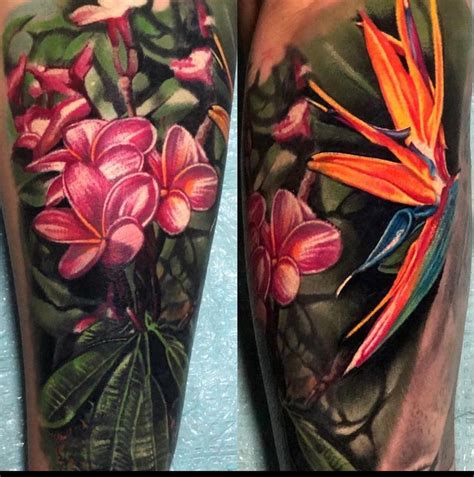 Color Flower Tattoo Inspiration