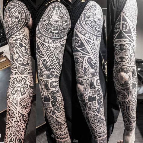 Colorful Aztec Tattoo Sleeve Best Tattoo Ideas Gallery