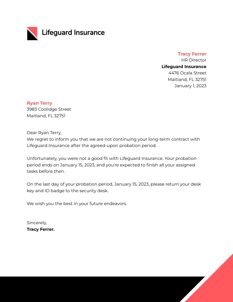 Confirmation Letter Template