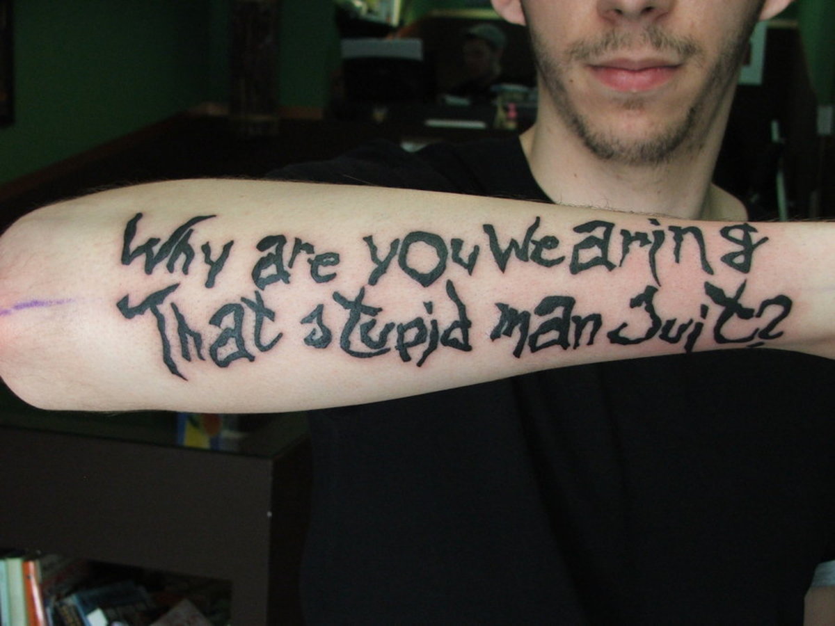 Cool Fonts Tattoo Fake