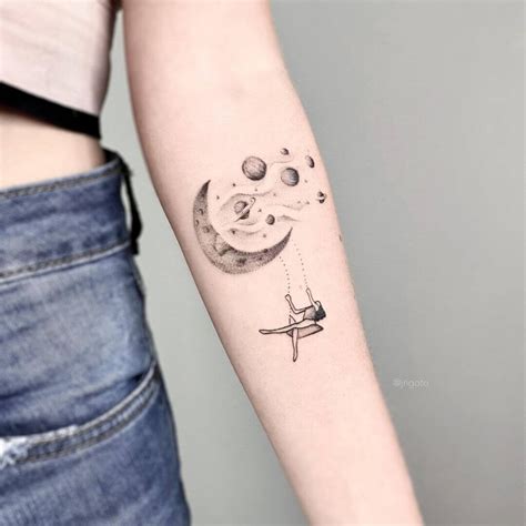 Cosmic Moon Tattoos