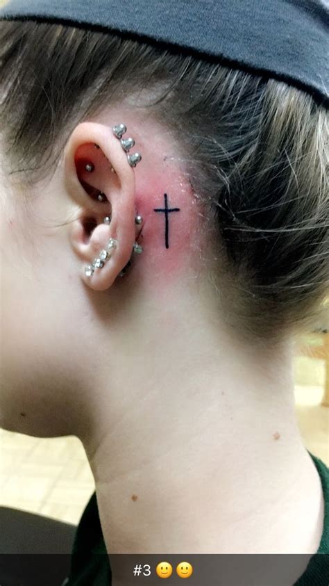 Cross Behind Ear Tattoo Cross Tattoos For Women Cross Tattoo Behind