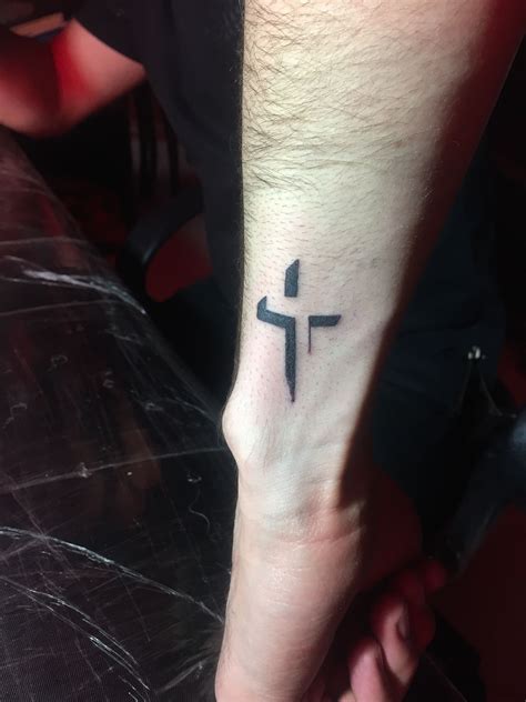 Cross Wrist Tattoo Men