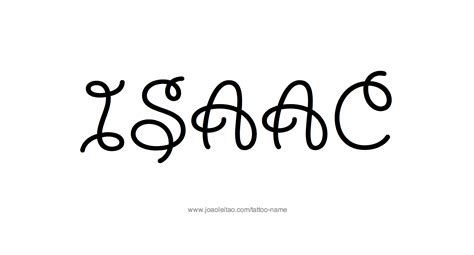 Cursive Isaac Name Tattoo Designs