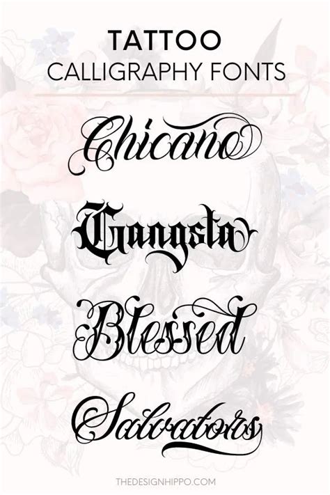 Cursive Writing Tattoo Fonts