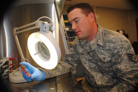 Day In The Life Of An Air Force Medical Lab Technician Air Mobility