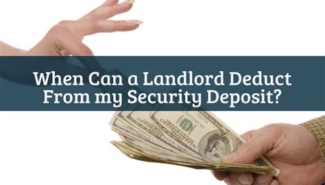 Deducting Cleaning From Security Deposit