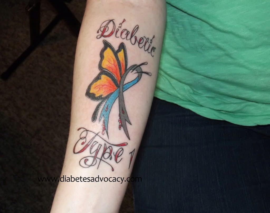 Diabetes Awareness Ribbon Tattoo Diabetic Tattoos Pinterest