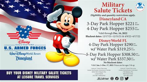 Disney Tickets Military Offer