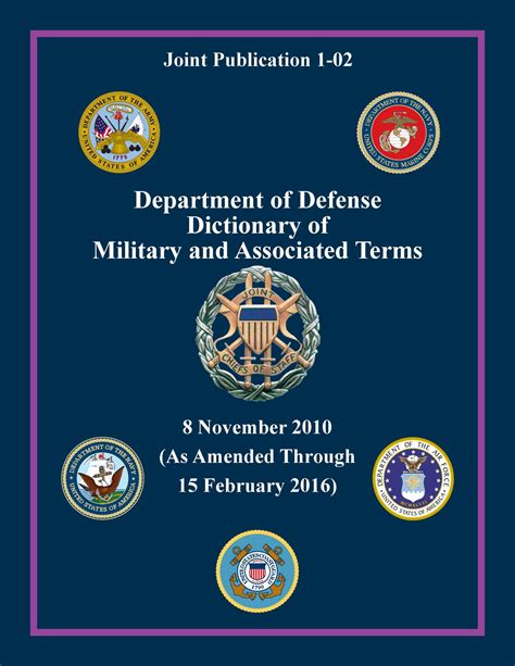 Dod Dictionary Of Military And Associated Terms Dod Dictionary Of