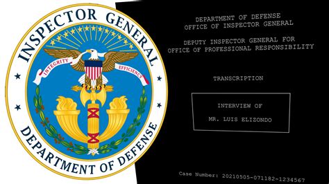 Dod Inspector General Releases Transcript Of Luis Elizondo Interview