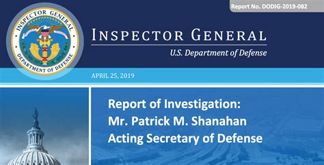 Dod Inspector General Report