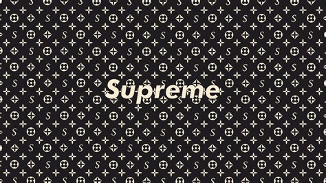 Download Black Supreme With Lv Logo Wallpaper Wallpapers Com