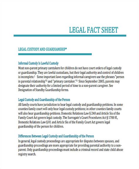 Downloadable Legal Fact Sheets